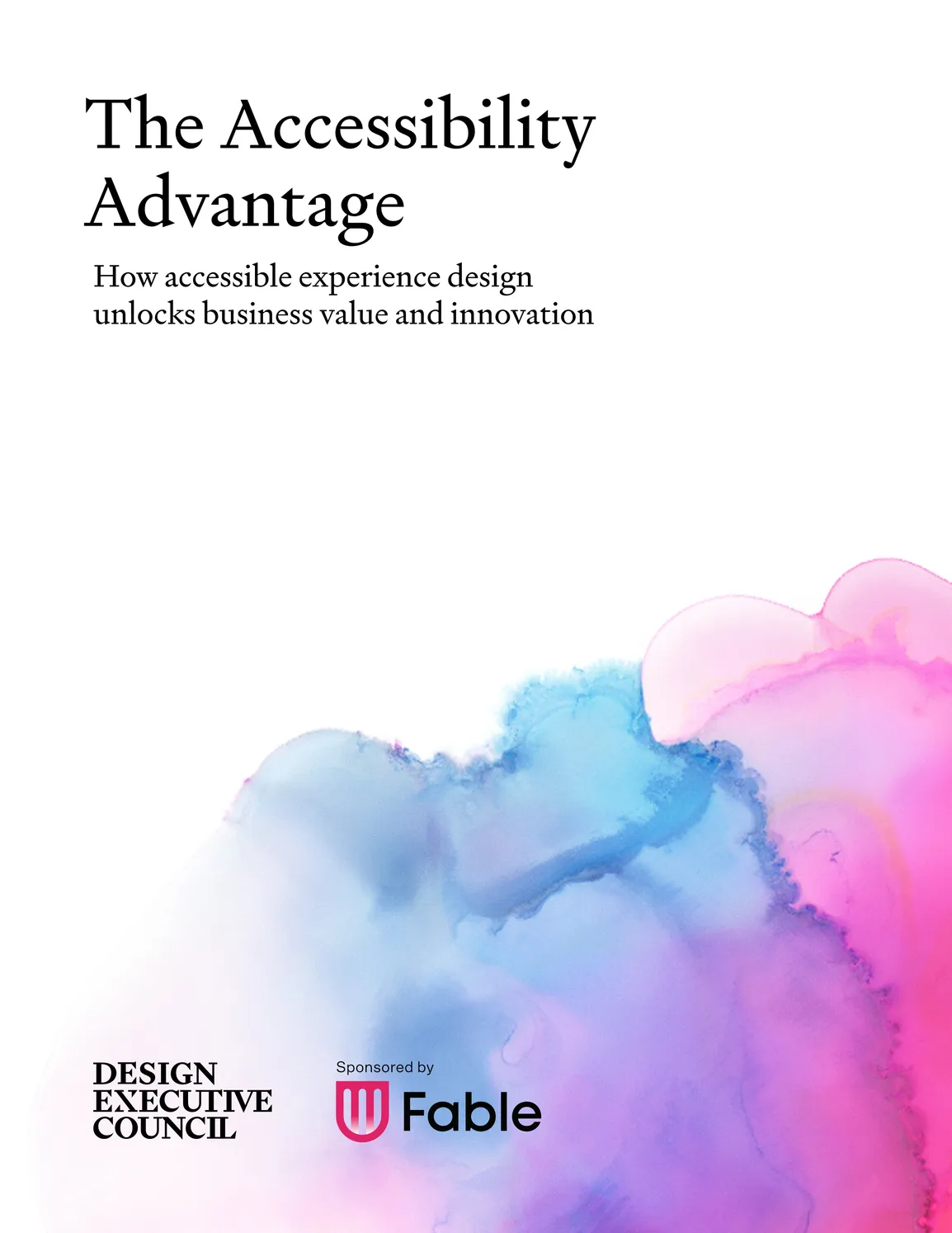 Cover of the report 'The Accessibility Advantage'