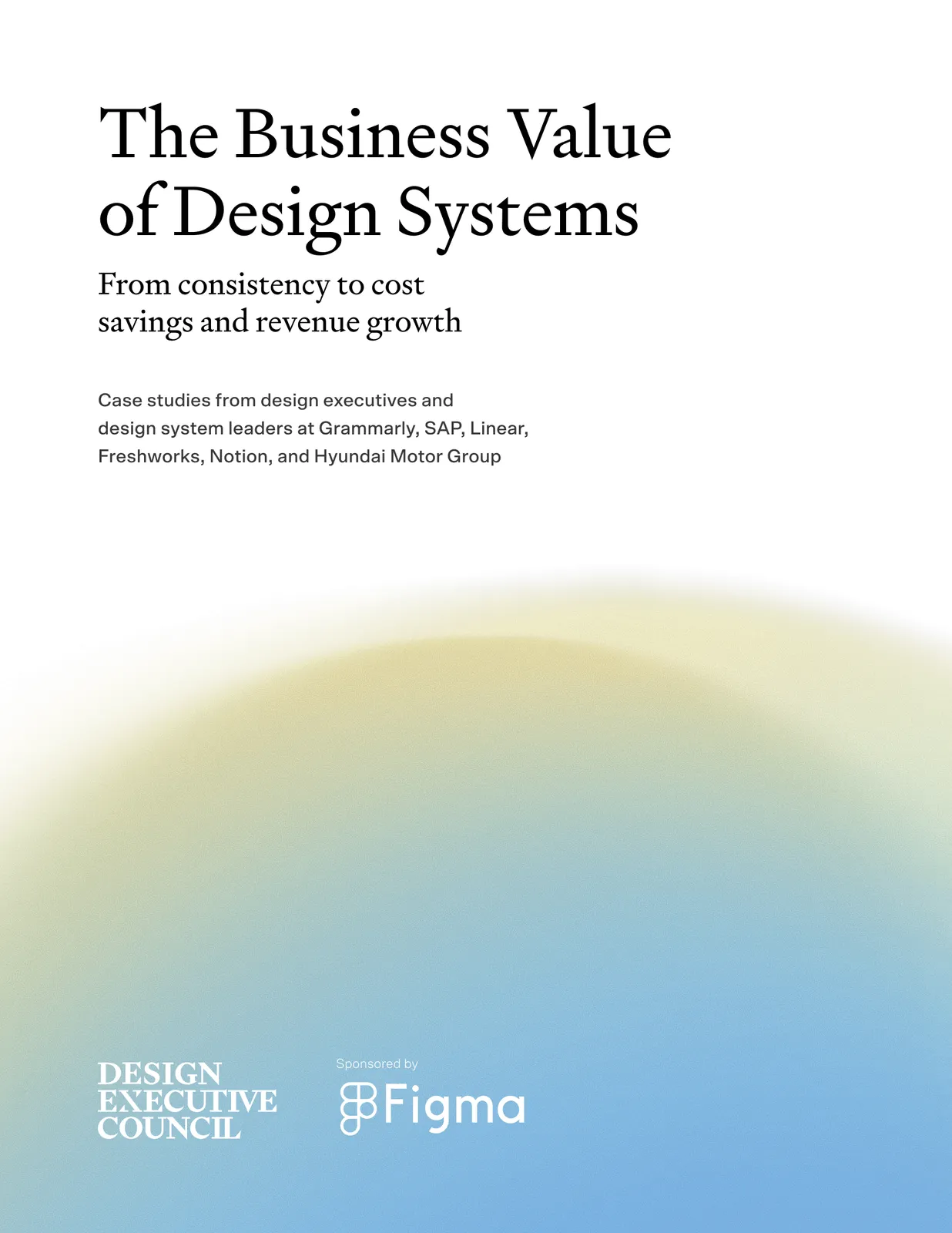 Cover of the report 'The Business Value of Design Systems'