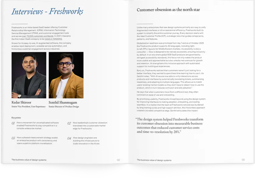 Report spread — Interviews, Freshworks
