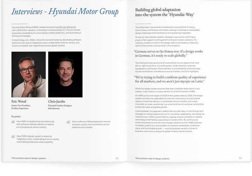 Report spread — Interviews, Hyundai Motor Group
